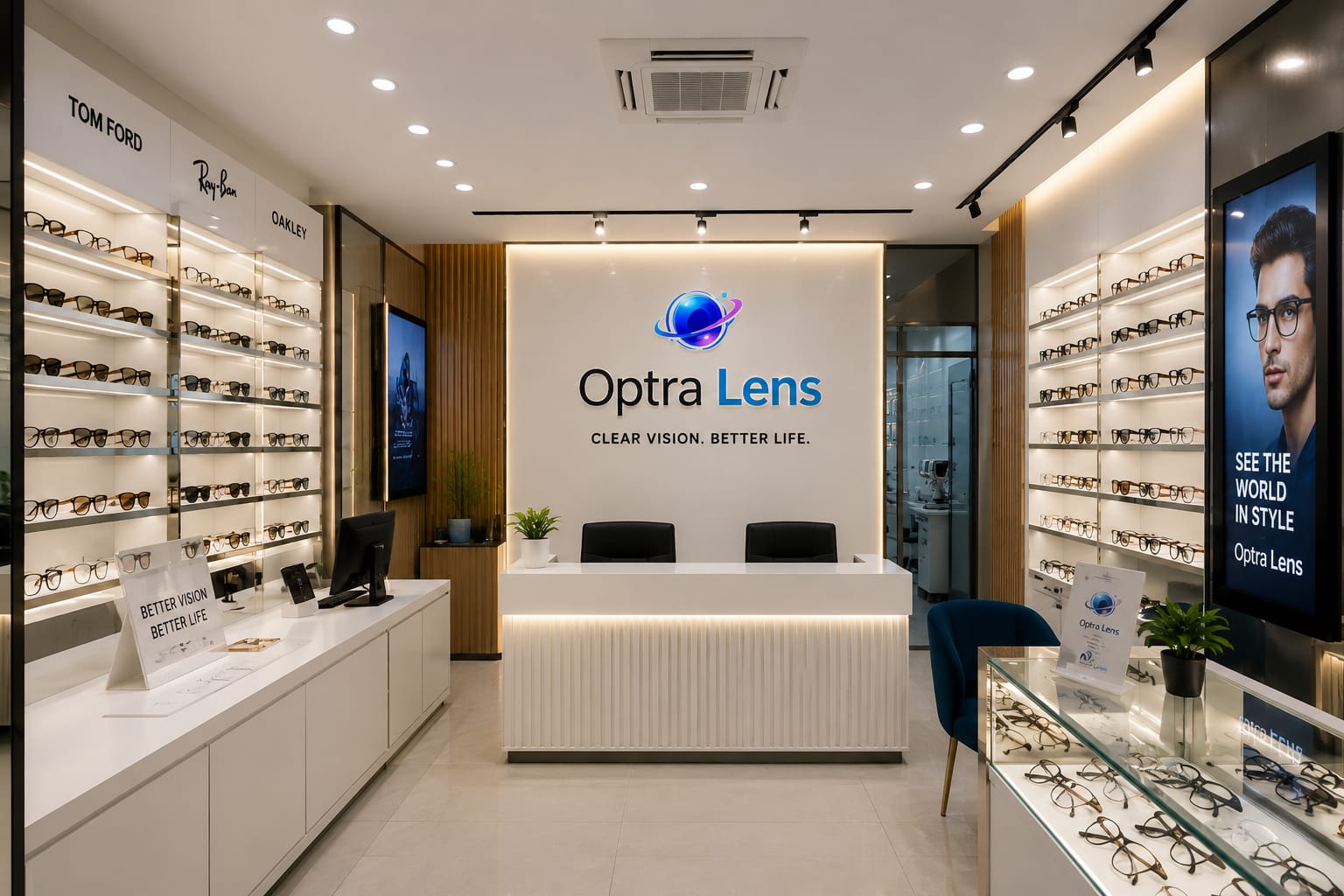 Prescription spectacles for women with stylish round frames